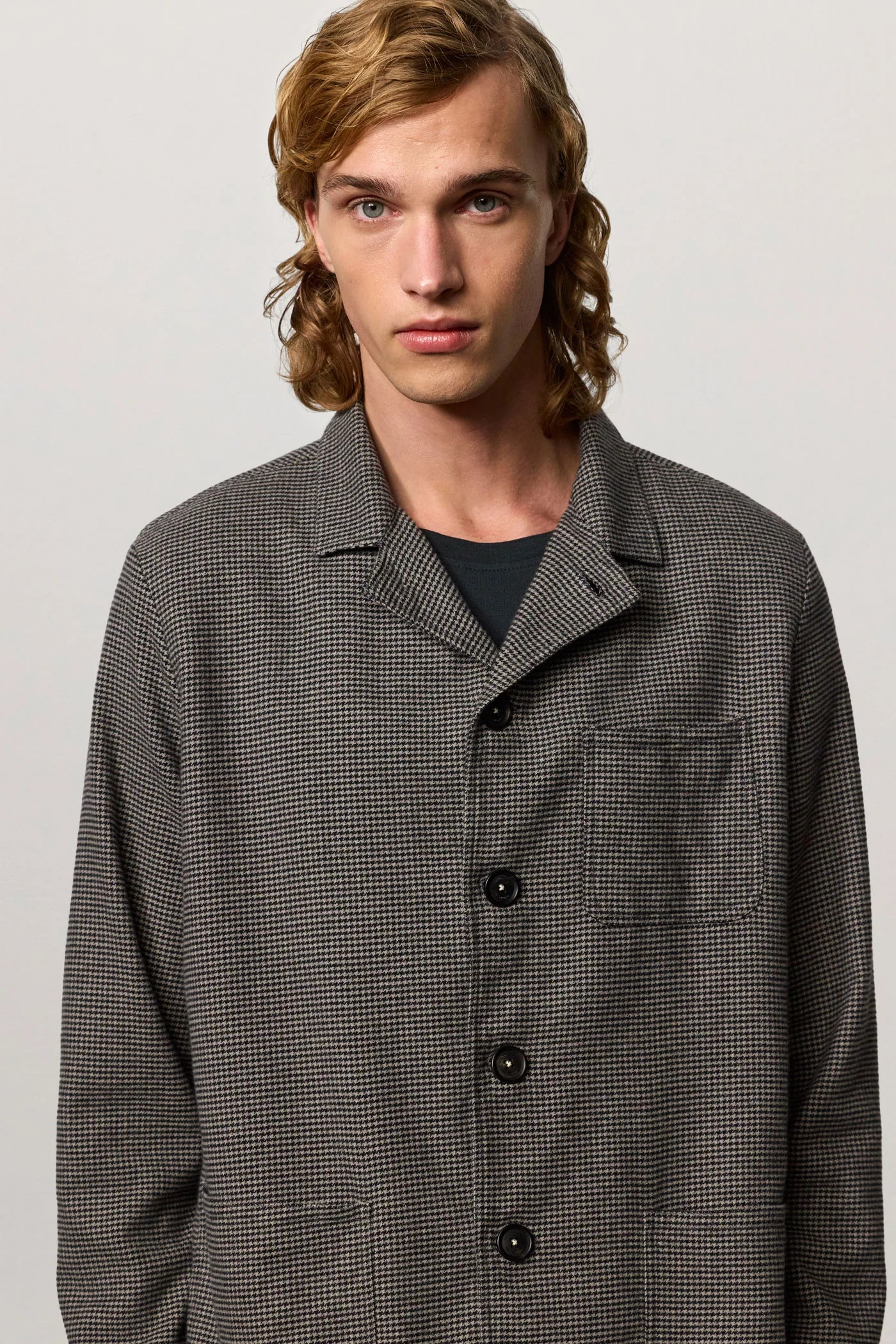 FLORIDA Cotton Houndstooth Shirt Jacket