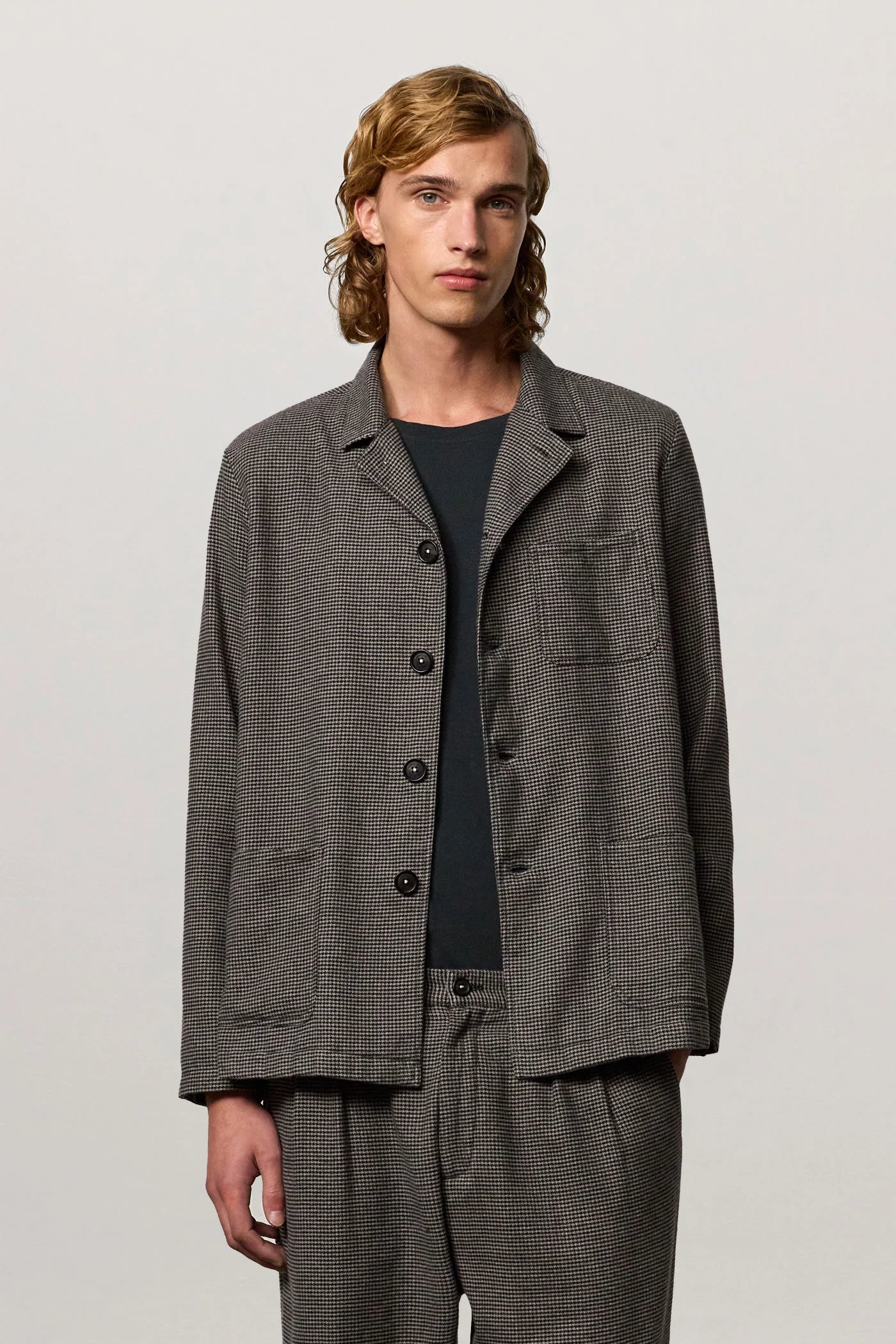 FLORIDA Cotton Houndstooth Shirt Jacket