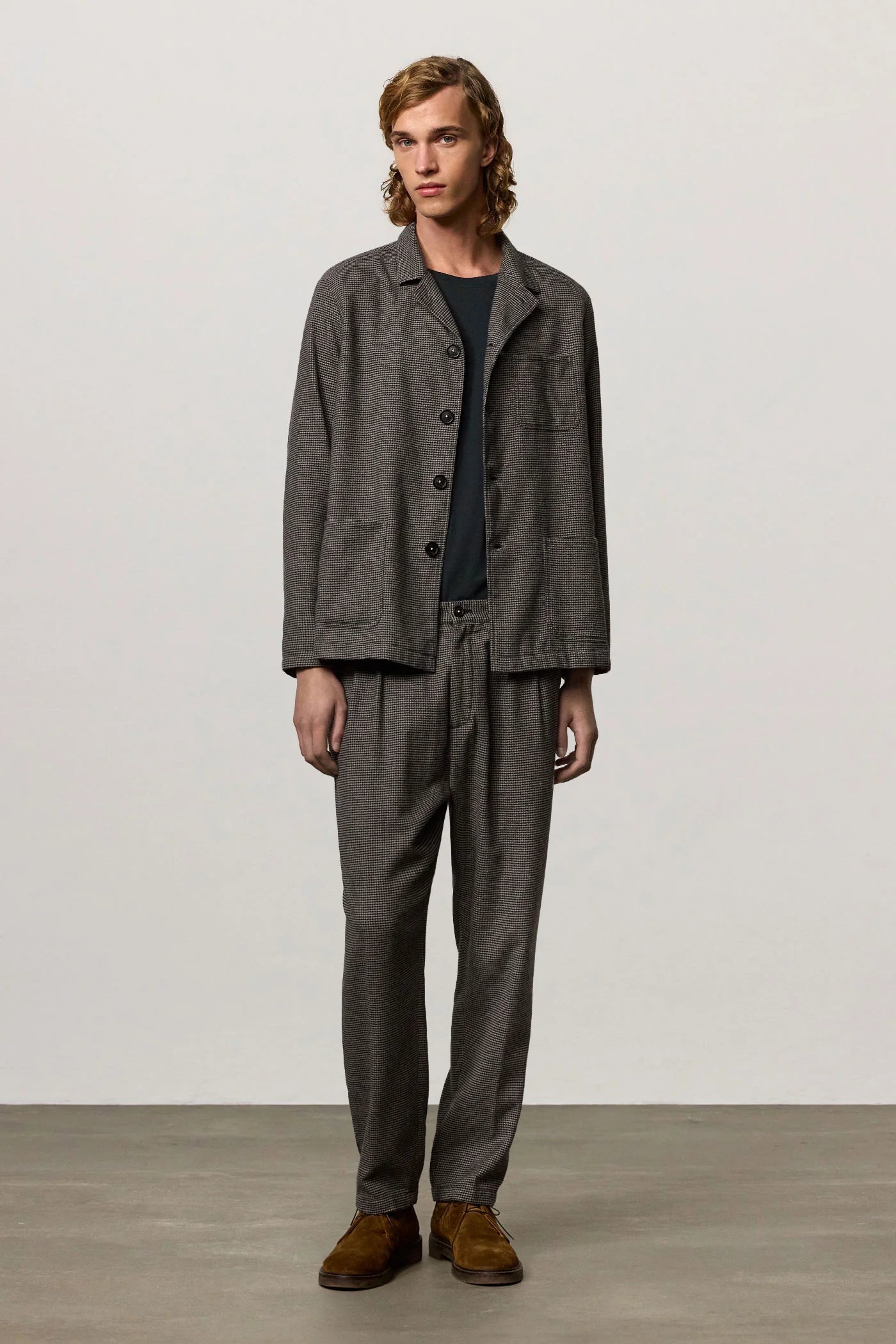 FLORIDA Cotton Houndstooth Shirt Jacket
