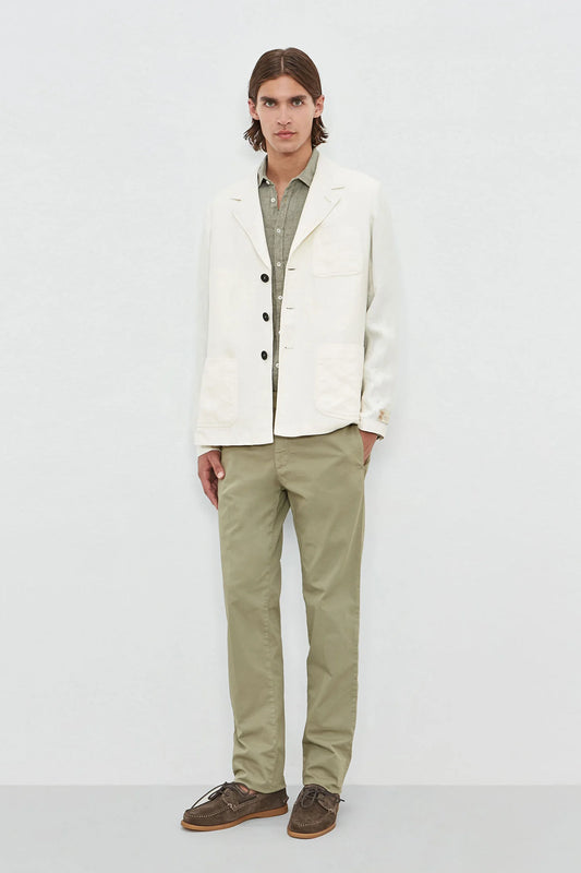 BAGLIETTO Herringbone Linen Single-Breasted Jacket