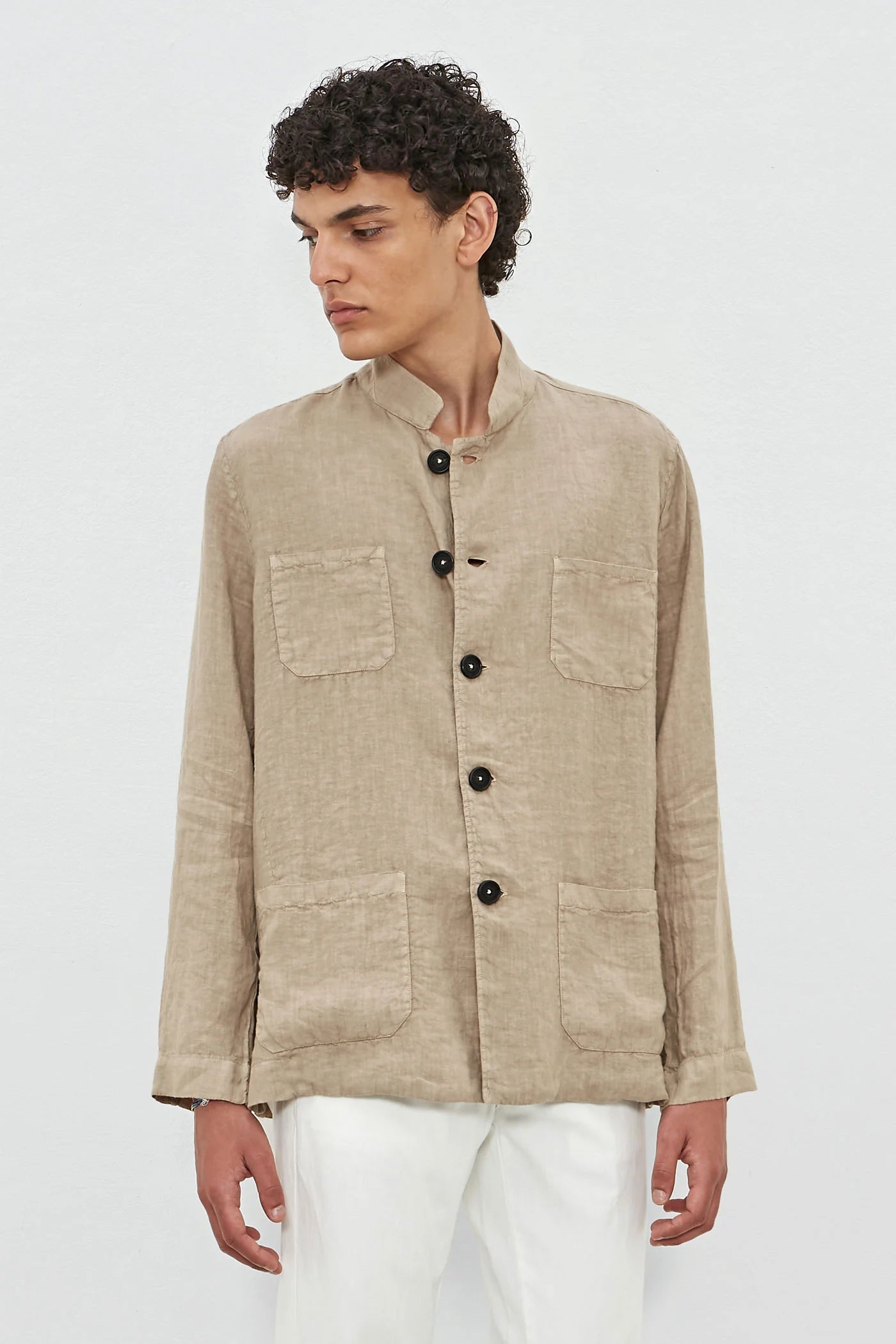 CINA2 Linen Canvas Overshirt