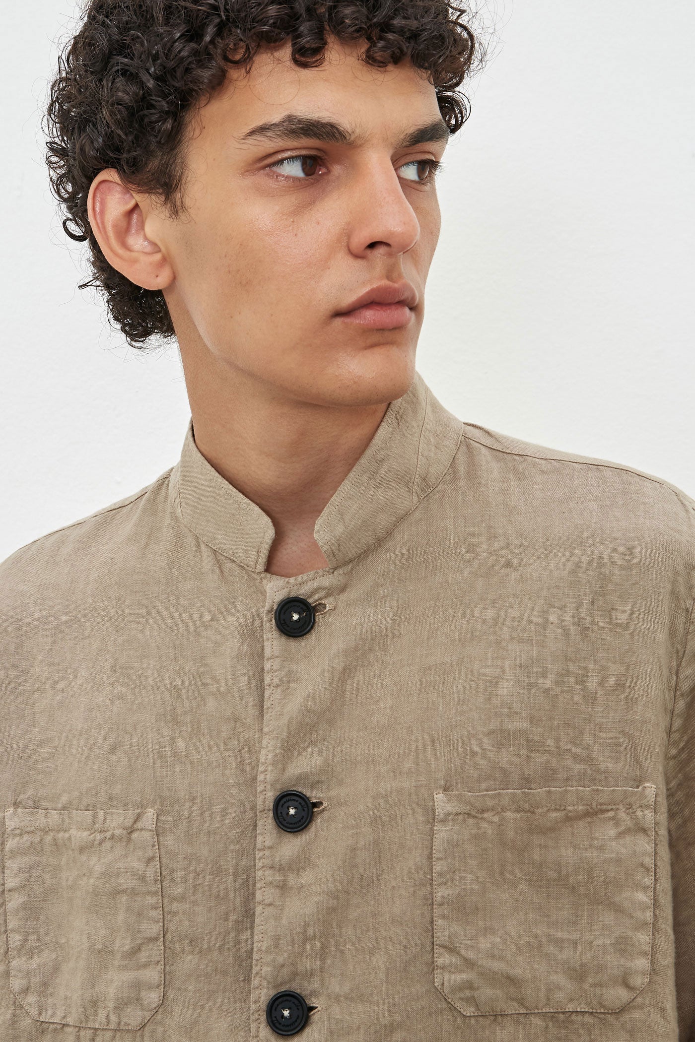 CINA2 Linen Canvas Overshirt