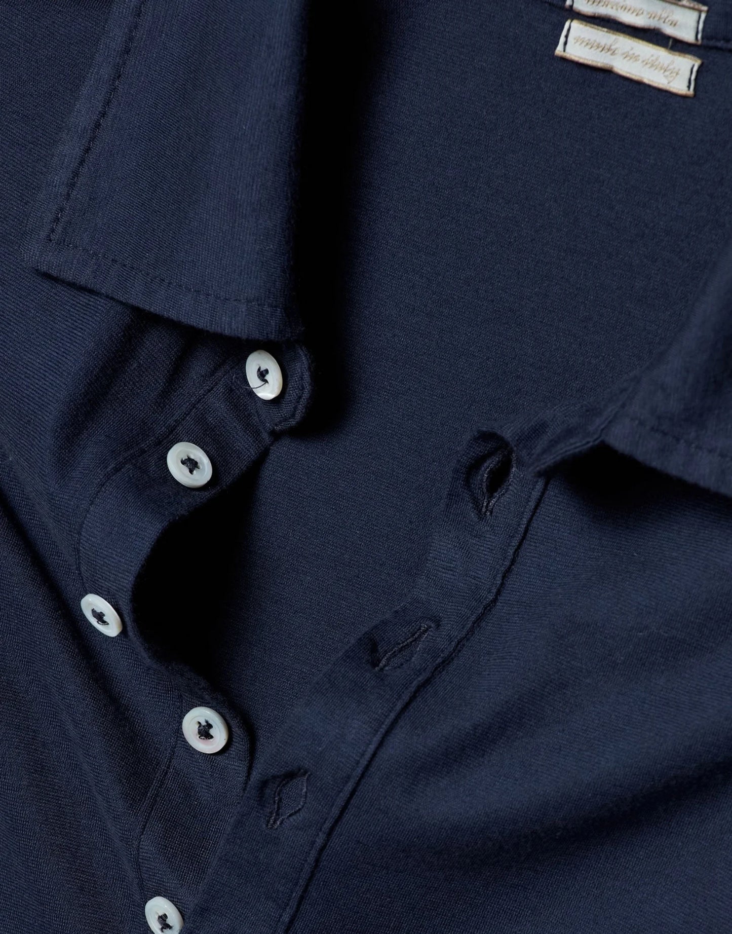 ISCHIA Long Sleeve Cotton Jersey Polo