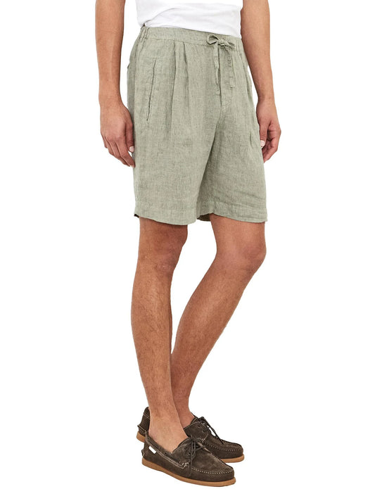 KEVIN Pleated Linen Shorts