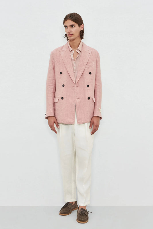 MONSTER Linen Double-Breasted Jacket