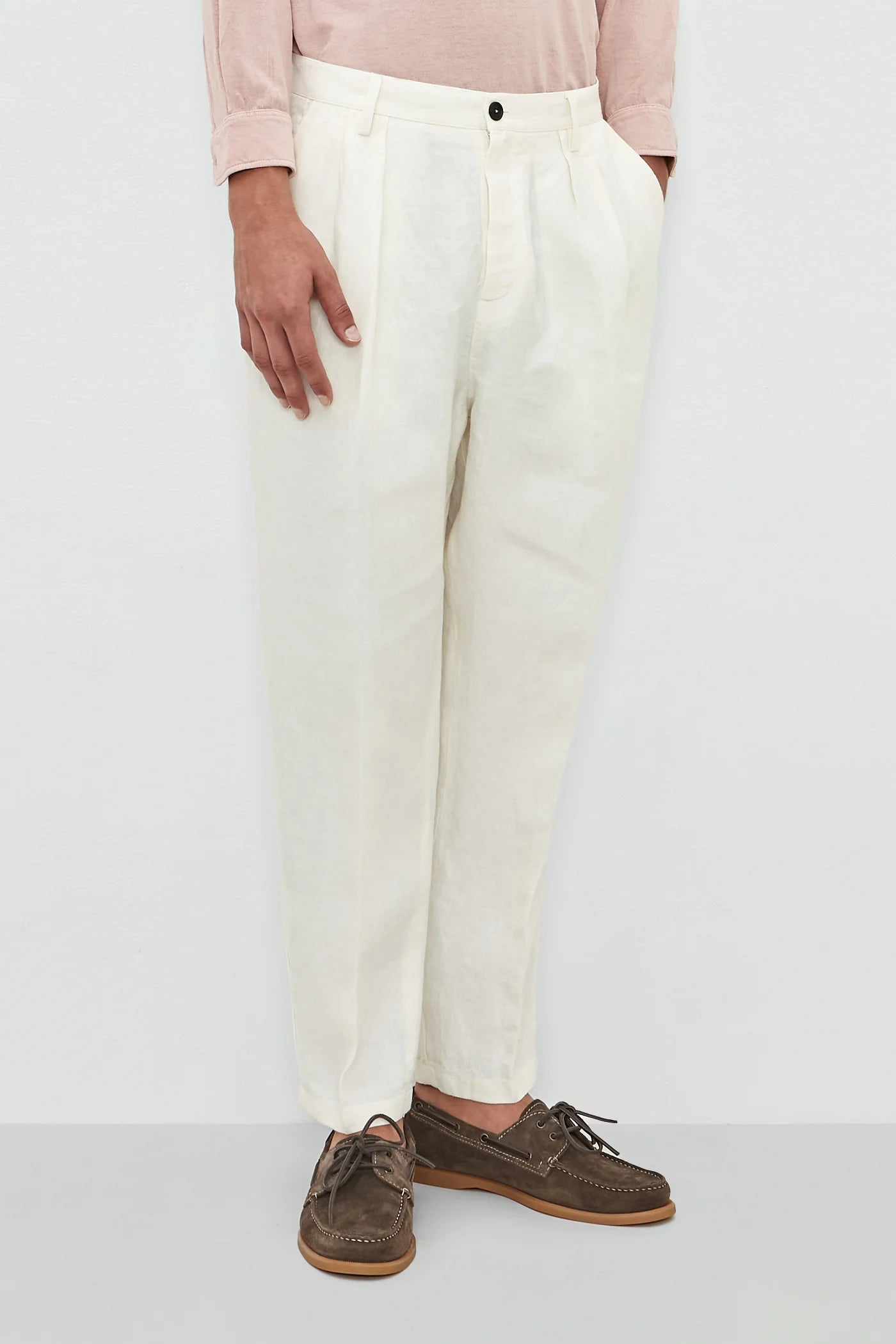 STAN Herringbone Linen Trousers