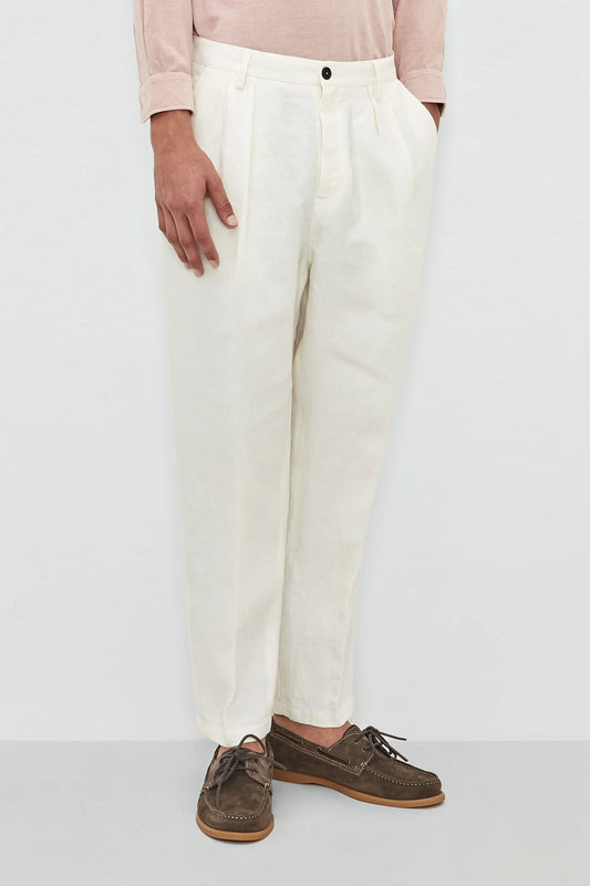 STAN Herringbone Linen Trousers