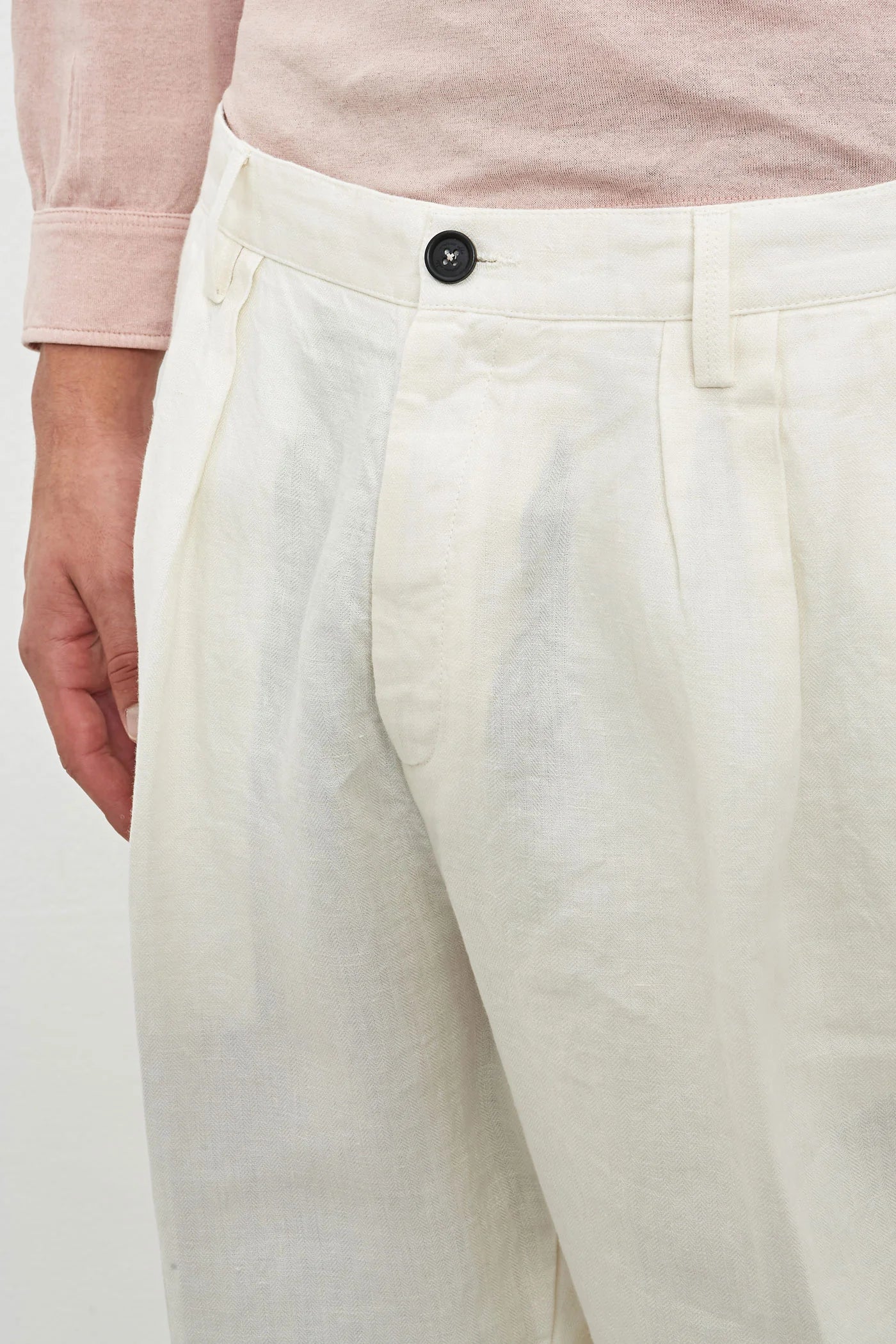 STAN Herringbone Linen Trousers
